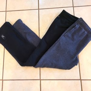 NWOT & EUC- BUNDLE OF AWESOME BIG BOY FLEECE PANTS BLACK SPIDER & GRAY TEK GEAR